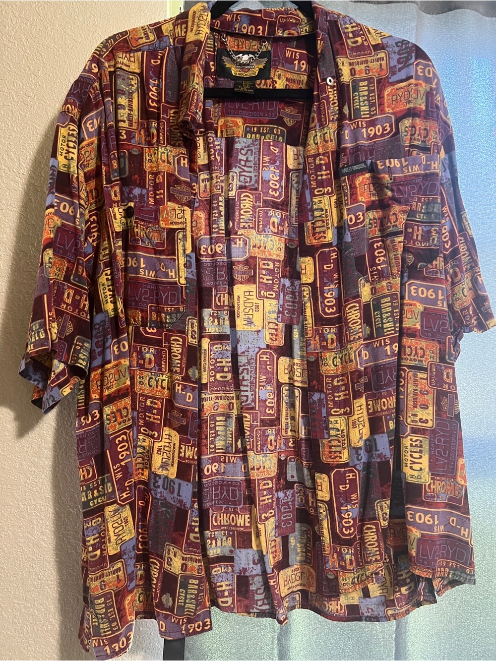 Vintage Harley Davidson button down